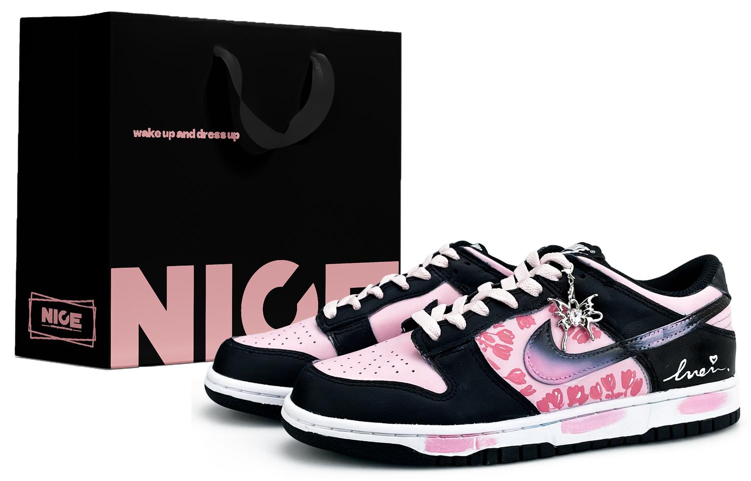 

Детские скейтерские кроссовки Dunk Grade School Nike, черный/розовый