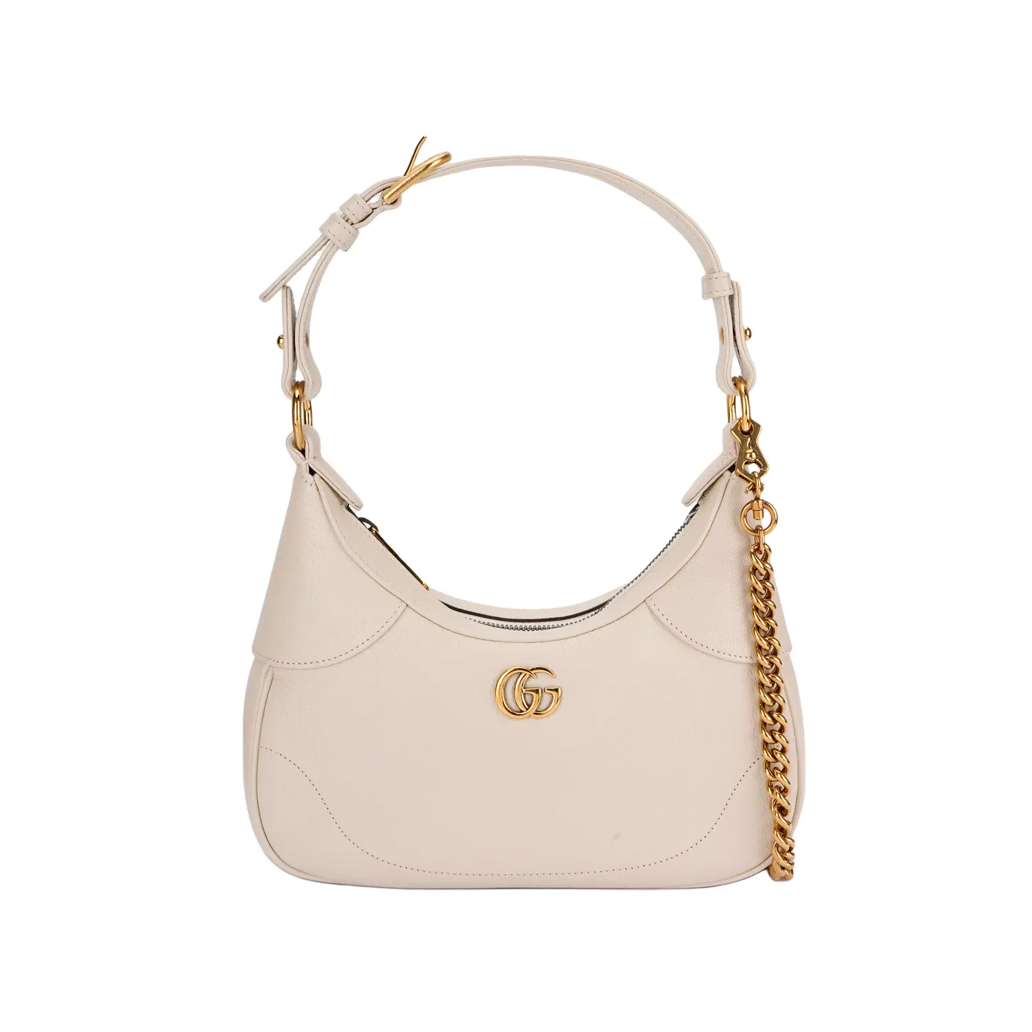 

GUCCI Кожаная сумка Афродита Полумесяц Женская Маленькая Белая