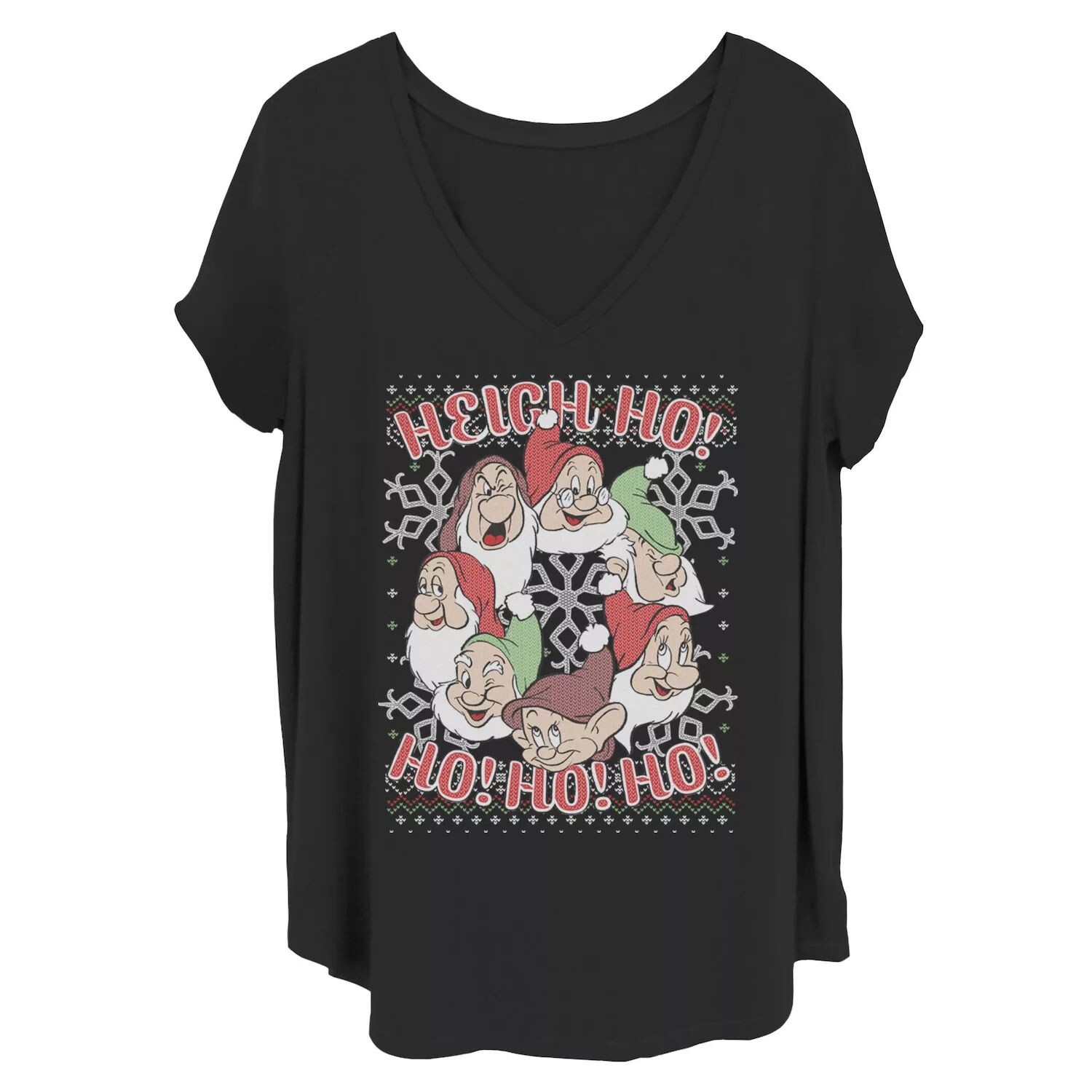 

Футболка-свитер Juniors Plus Disney Snow White All Dwarfs Ugly Christmas Licensed Character