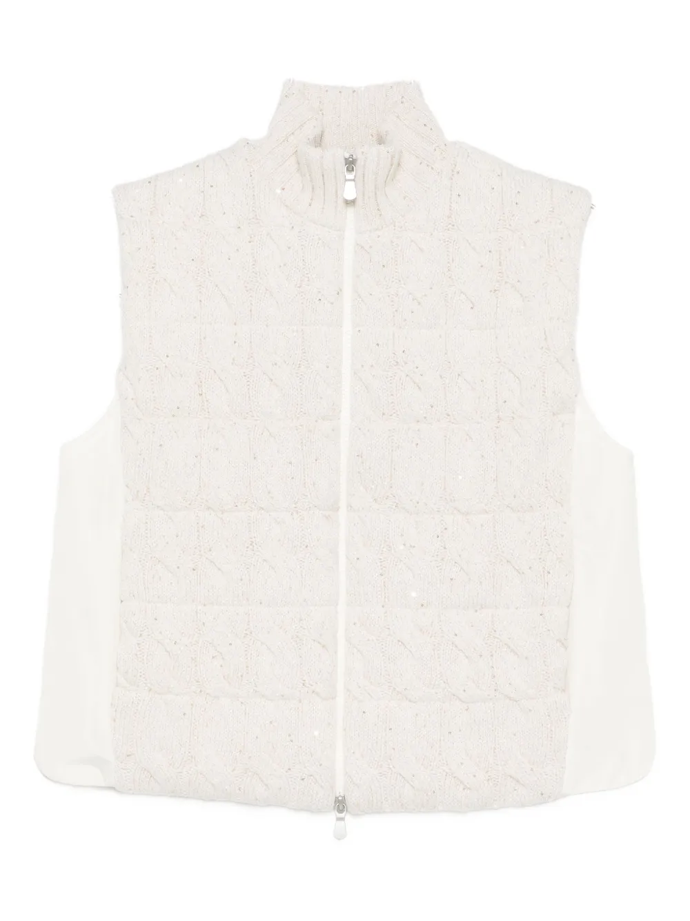 

Жилет фактурной вязки на молнии Gran Sasso, нейтральный