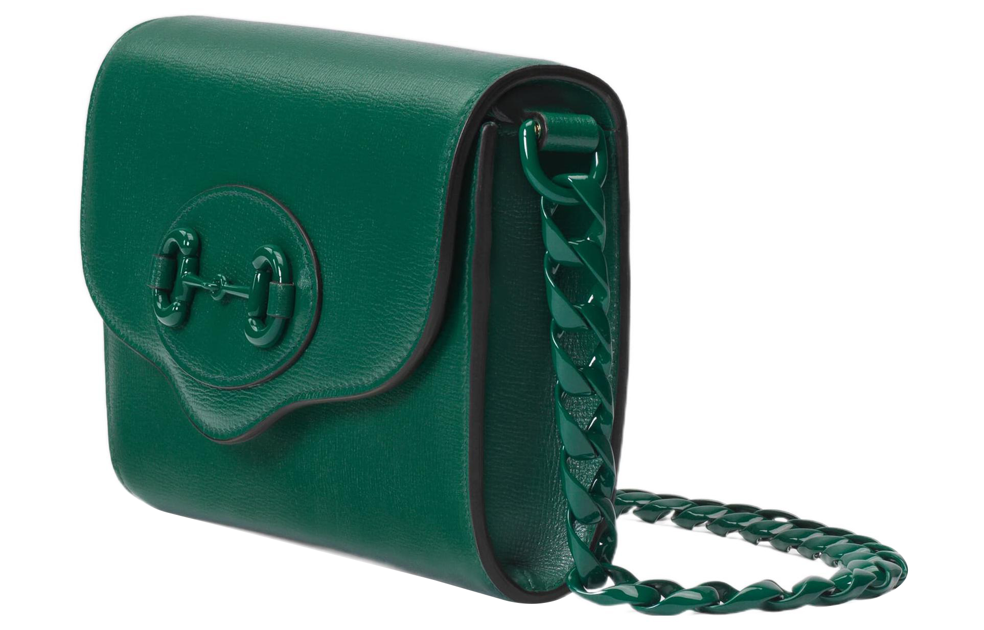 Кожаная сумка кроссбоди Gucci 1955 с подковообразной пряжкой — фото 3
