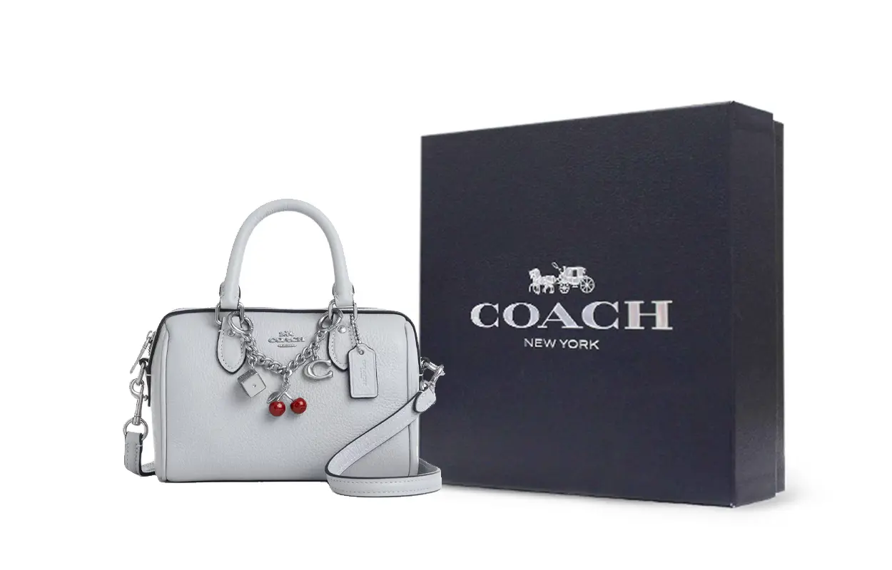 

COACH Кожаная мини-сумка через плечо женская ледяной голубой