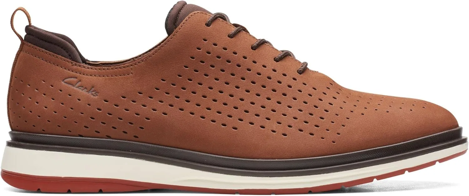 Туфли Clarks Chantry Hall Standard Fit Dark Tan Leather Nubuck Shoes