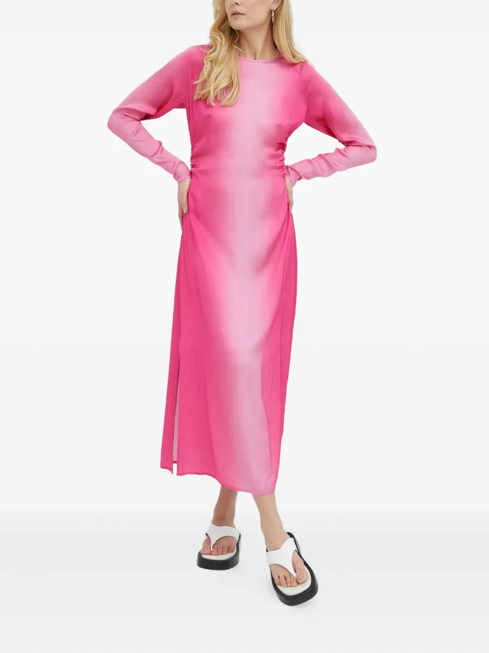 

Платье миди с длинными рукавами Herskind, розовый
