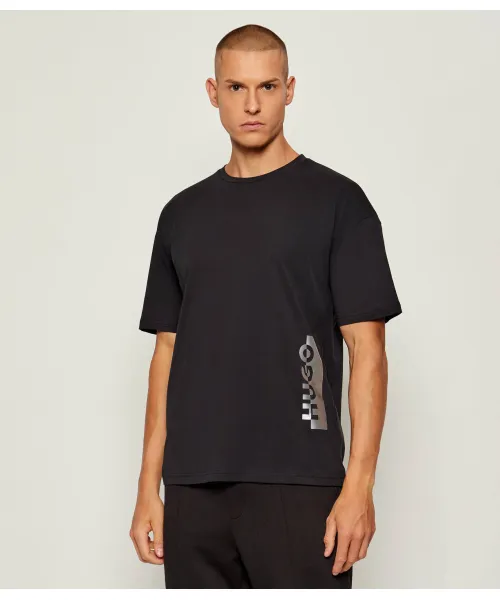 

Серебряная футболка Regular fit Hugo Bodywear, черный