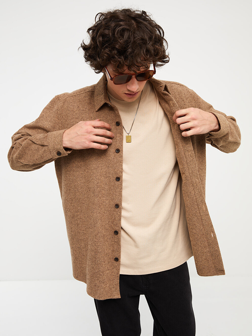 

Удобная мужская рубашка лесоруба с длинным рукавом LCW Casual