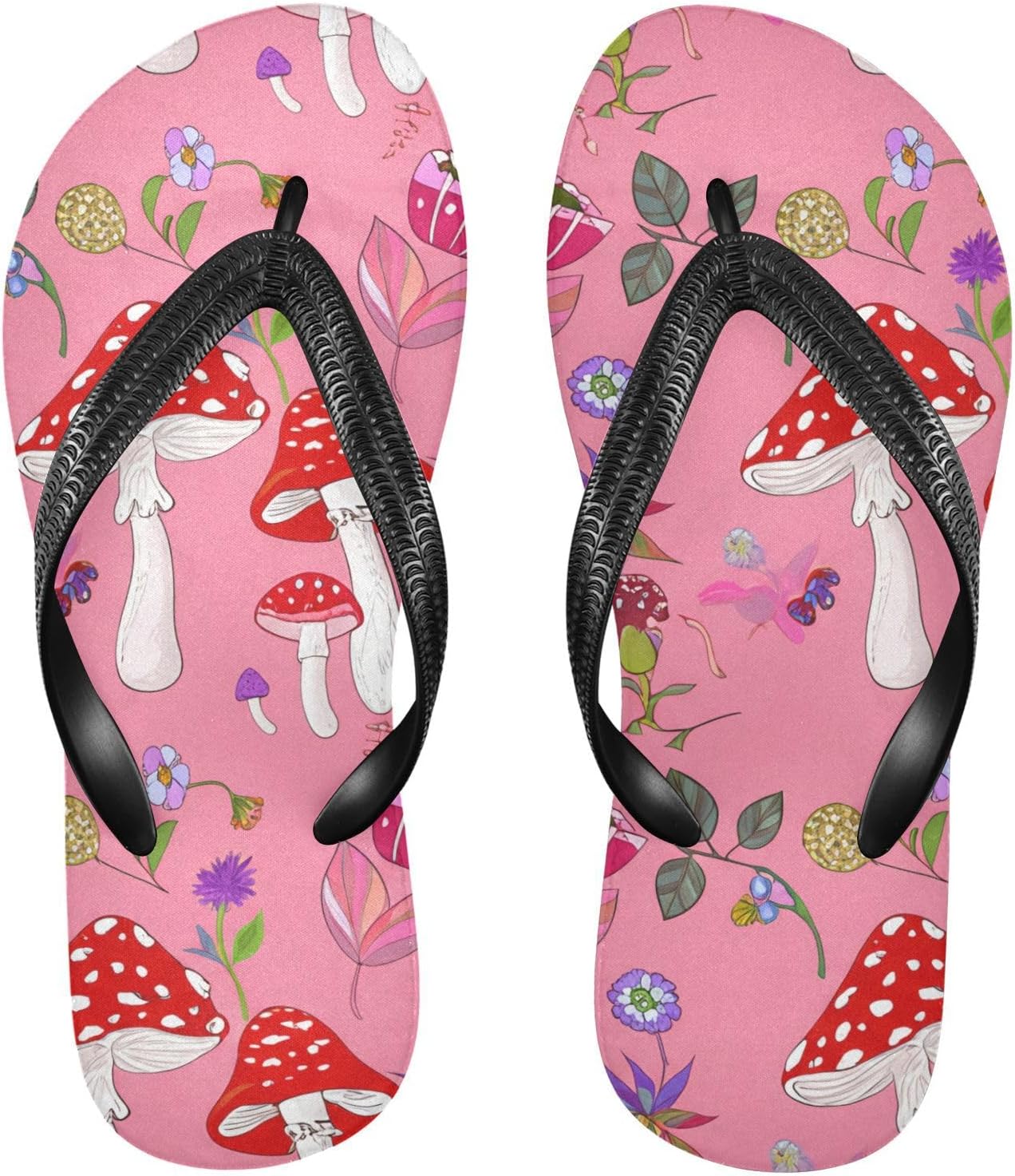 

Вьетнамки с изображением цветка Амариллис, пляжные шлепанцы, резиновые нескользящие летние тапочки для прогулок для женщин и мужчин Sinestour, Amanita Flower Plant