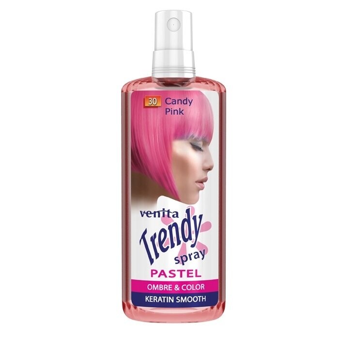 

Venita, Trendy Spray Pastel, спрей-краска для волос 30 Candy Pink, 200 мл