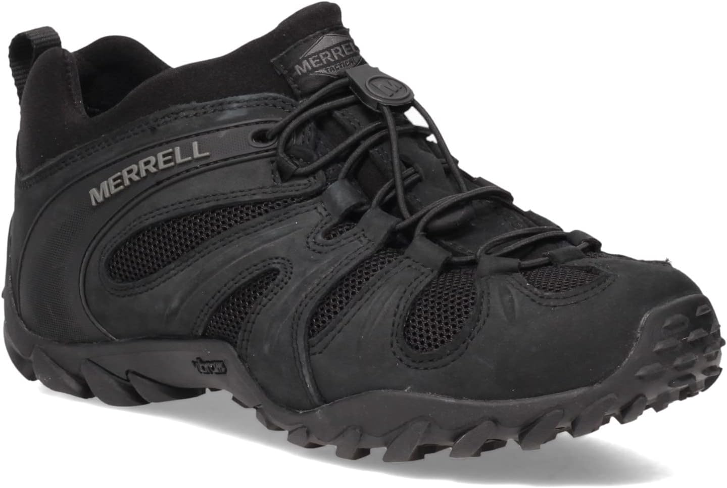 Мужские тактические ботинки Merrell Chameleon 8 Stretch, водонепроницаемый нубук и верх из сетки, ультра-легкие походные боевые ботинки, черный — фото 2