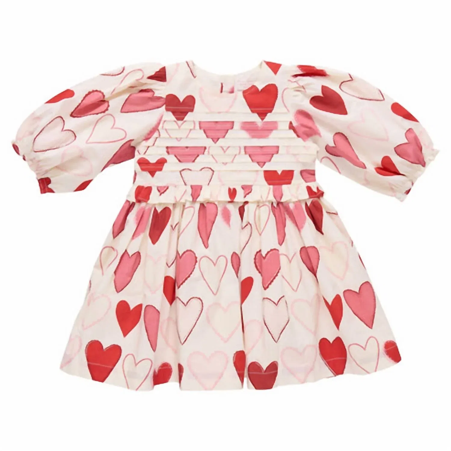 Детское платье Renee с градиентными сердечками Pink Chicken, Gradient Hearts