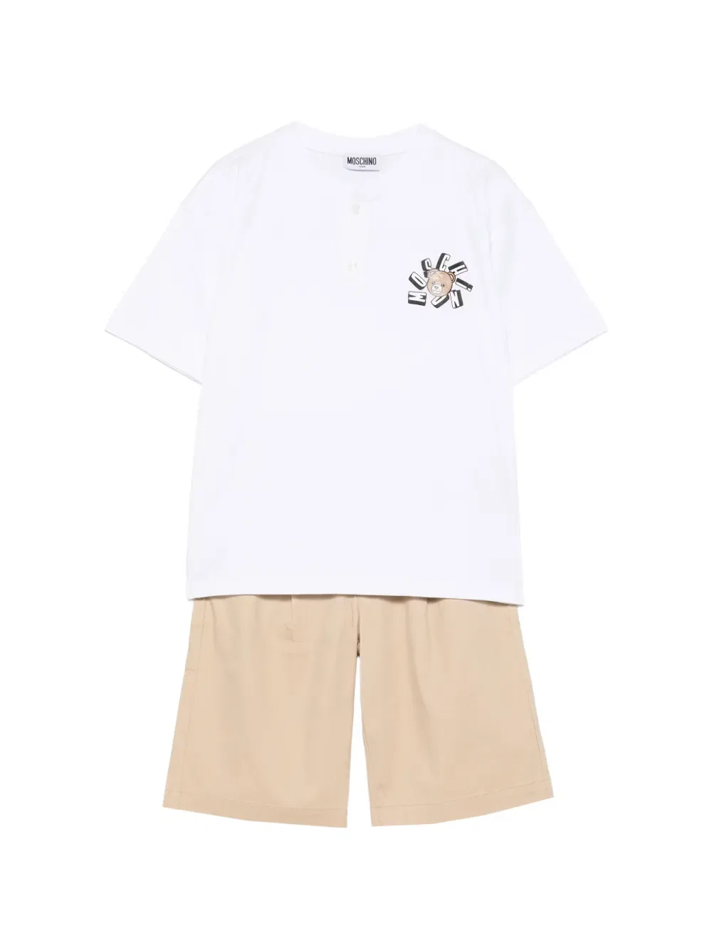 Комплект из шорт с графическим принтом Moschino Kids, нейтральный