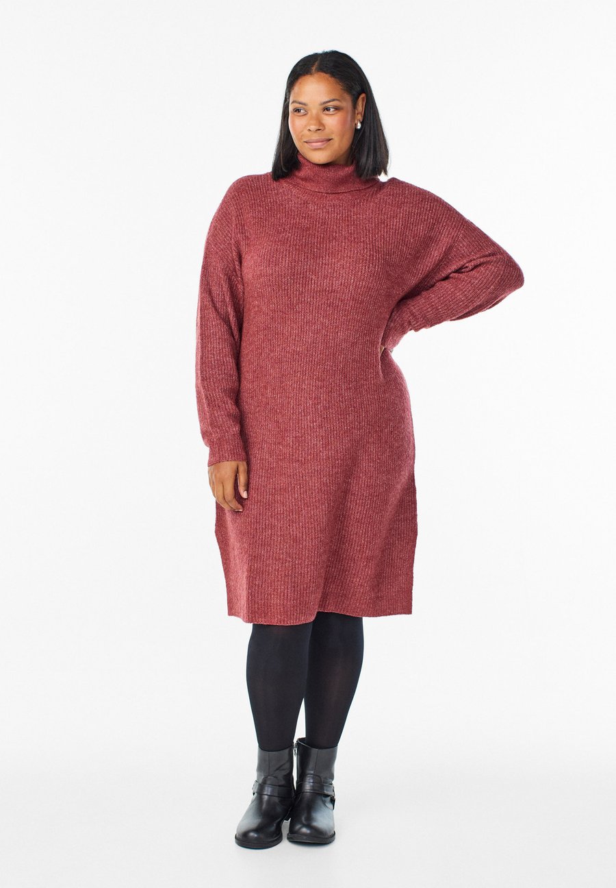 

Платье Zizzi Jumper dress, Merlot Melange/Mottled Bordeaux