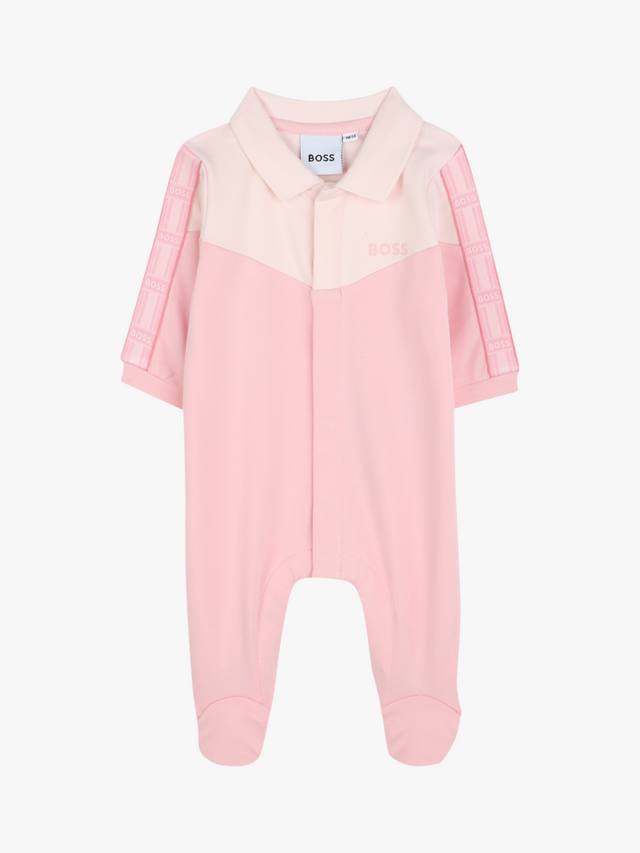 

Двухцветный комбинезон для сна с логотипом boss baby HUGO BOSS, цвет Tickled Pink
