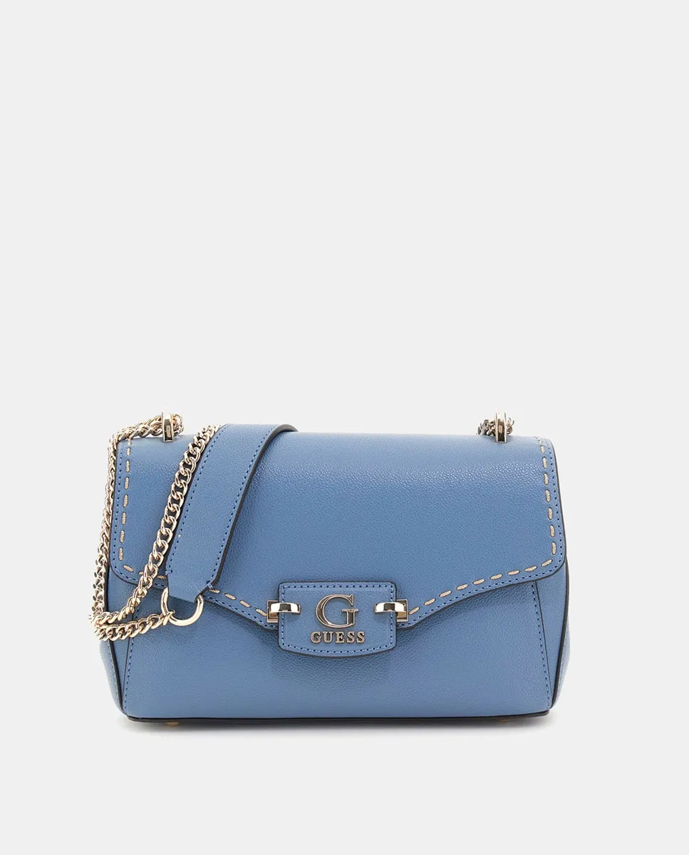 

Сумка через плечо с магнитной застежкой и металлической ручкой Guess, синий