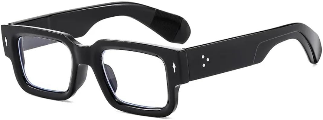 

Ретро-модные панк-солнцезащитные очки прямоугольной формы для женщин и мужчин, классические винтажные, с защитой от УФ-излучения UV400, для использования на открытом воздухе VFDHN, Black Clear