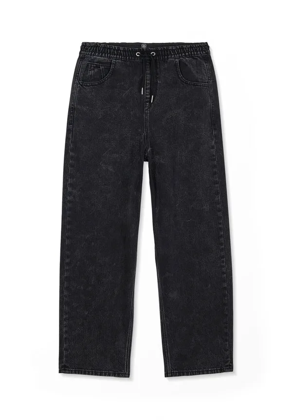 Джинсы прямого кроя с эластичным поясом и свободным кроем Volcom, Blackity Black