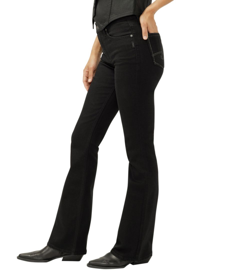 Женские джинсы Avery High Rise Curvy Fit Bootcut Silver Jeans Co, Black — фото 2