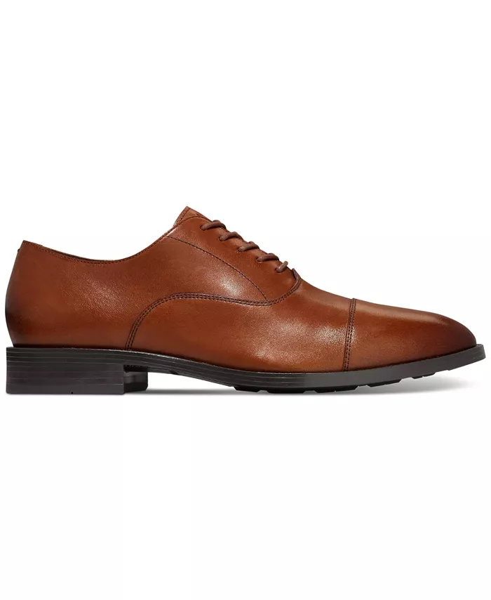 Мужские классические оксфорды Hawthorne с круглым мысом и шнуровкой Cole Haan, коричневый — фото 2
