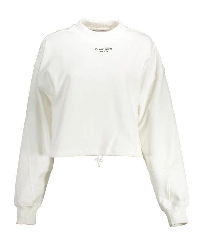 

Белая толстовка с длинными рукавами и принтом. Calvin Klein, белый