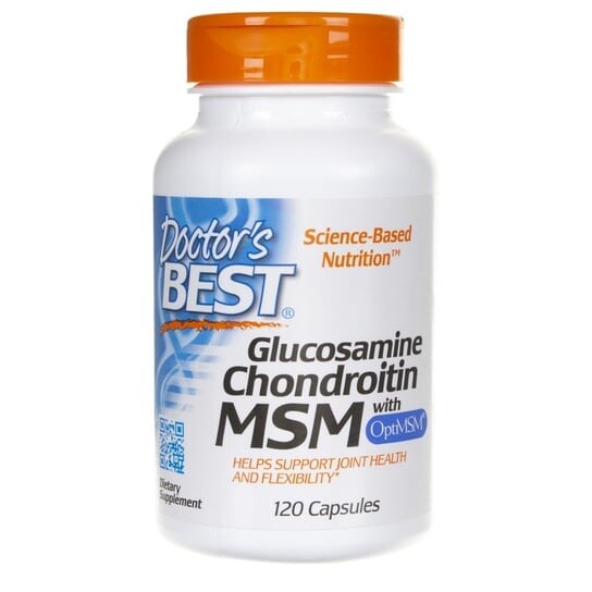 

Doctor's Best, Глюкозамин Хондроитин МСМ, 120 капсул