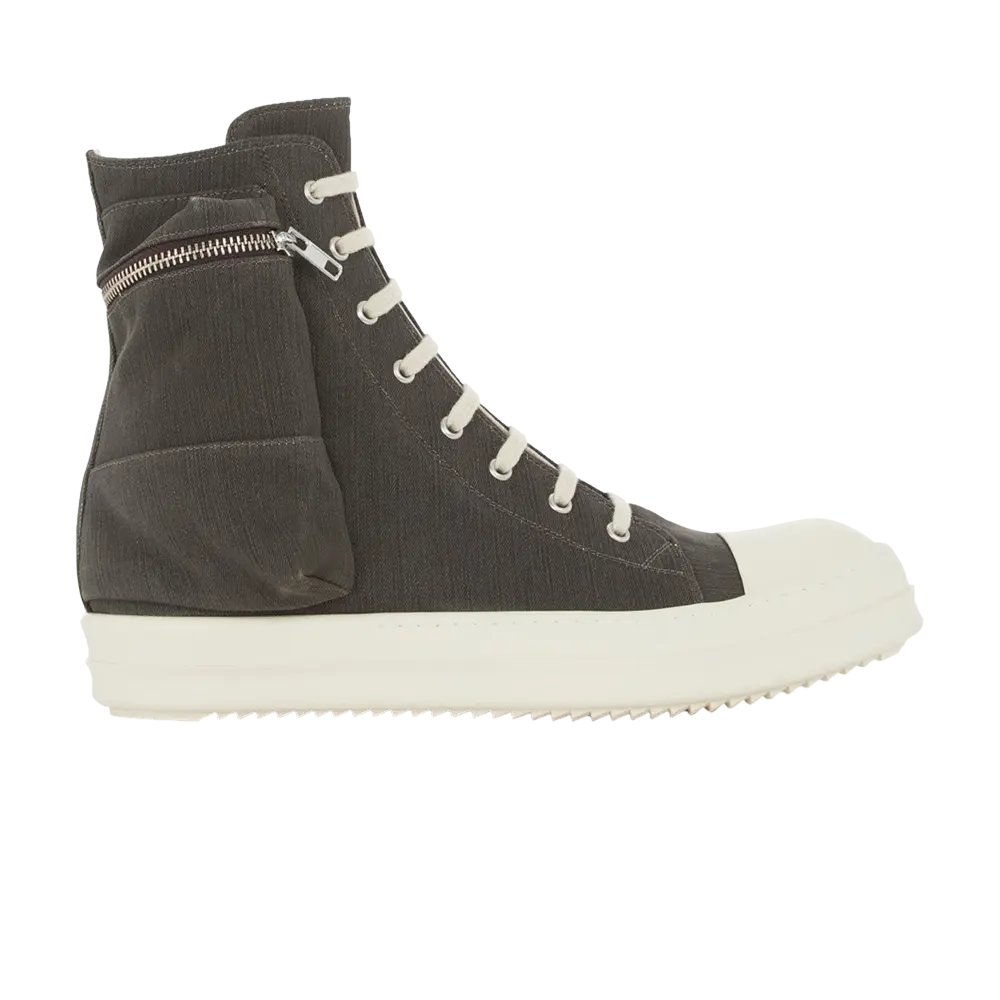 

Высокие кроссовки Rick Owens DRKSHDW Fogachine Coated Denim Cargo High, черный