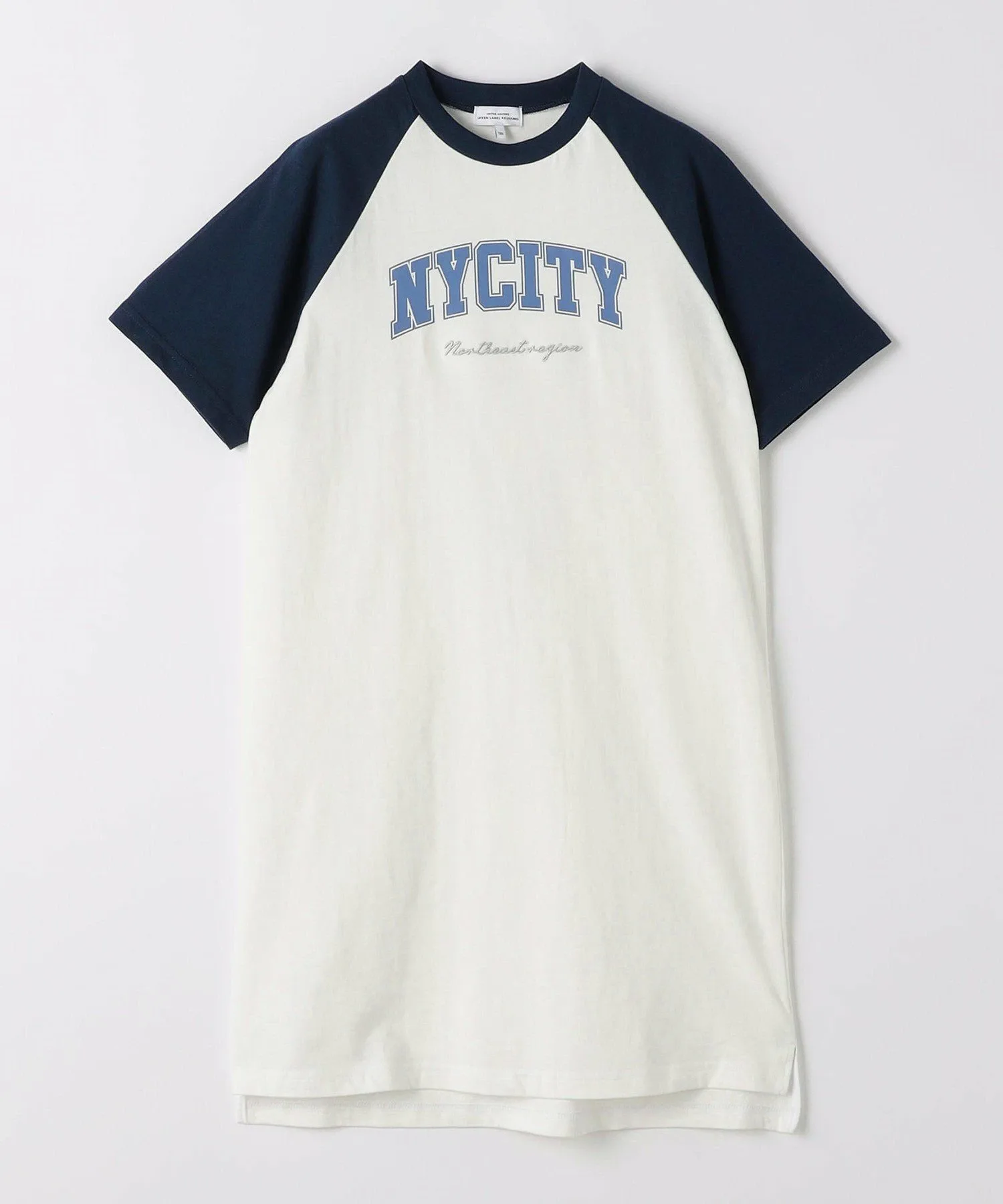 Платье-футболка с рукавами реглан / Детское 100-130 см United Arrows Green Label Relaxing, NAVY