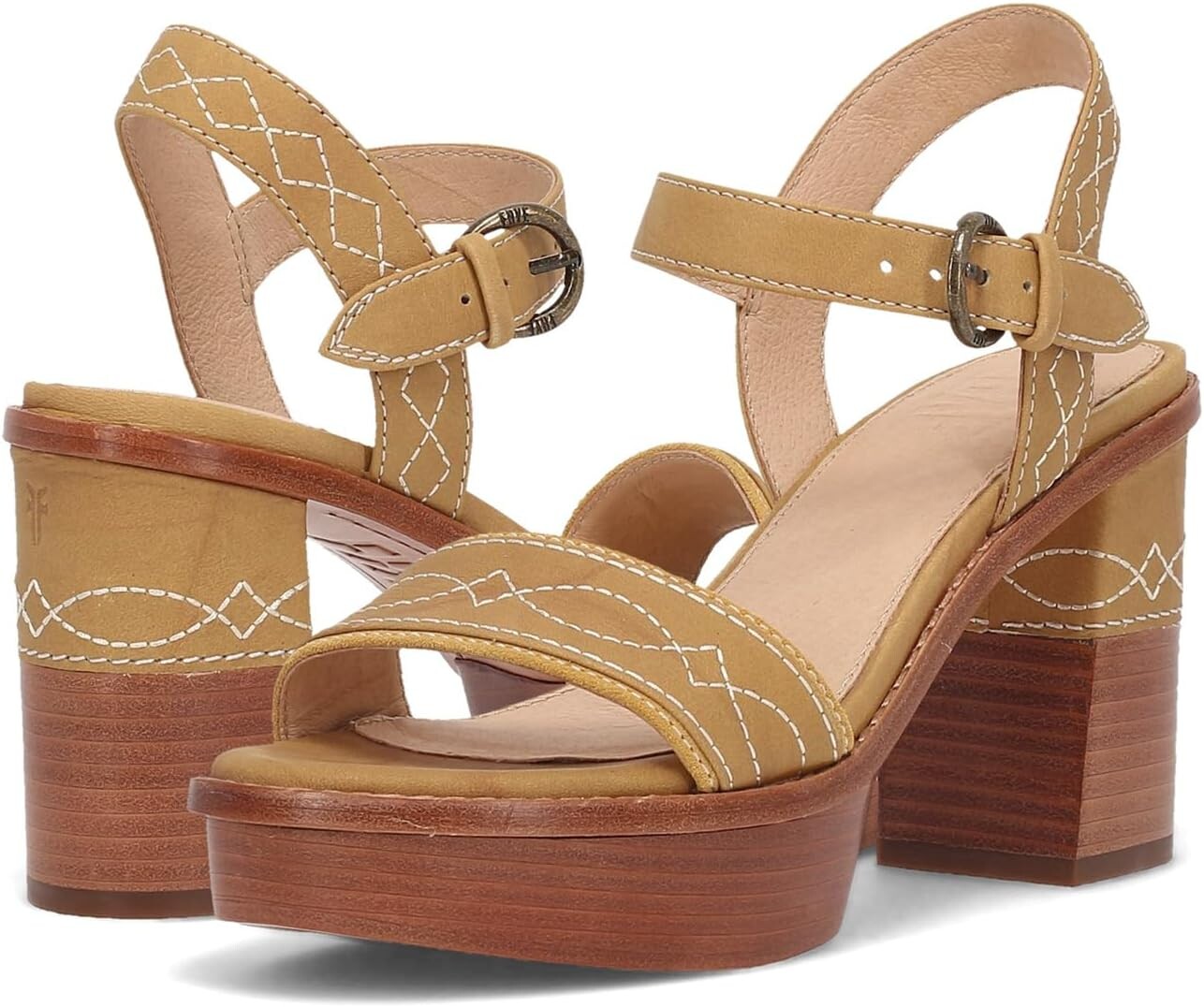 

Сандалии Frye Pipa Woodstock 2 Piece Platform, цвет Banana
