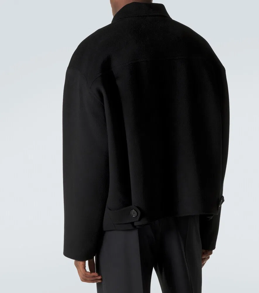 Куртка из шерсти и кашемира Acne Studios, черный — фото 4