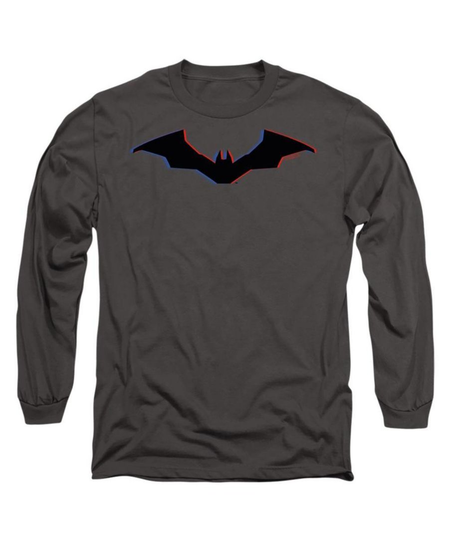 

Мужская футболка с длинным рукавом Трехцветный силуэт летучей мыши Batman, Charcoal, Черный, Мужская футболка с длинным рукавом Трехцветный силуэт летучей мыши Batman, Charcoal