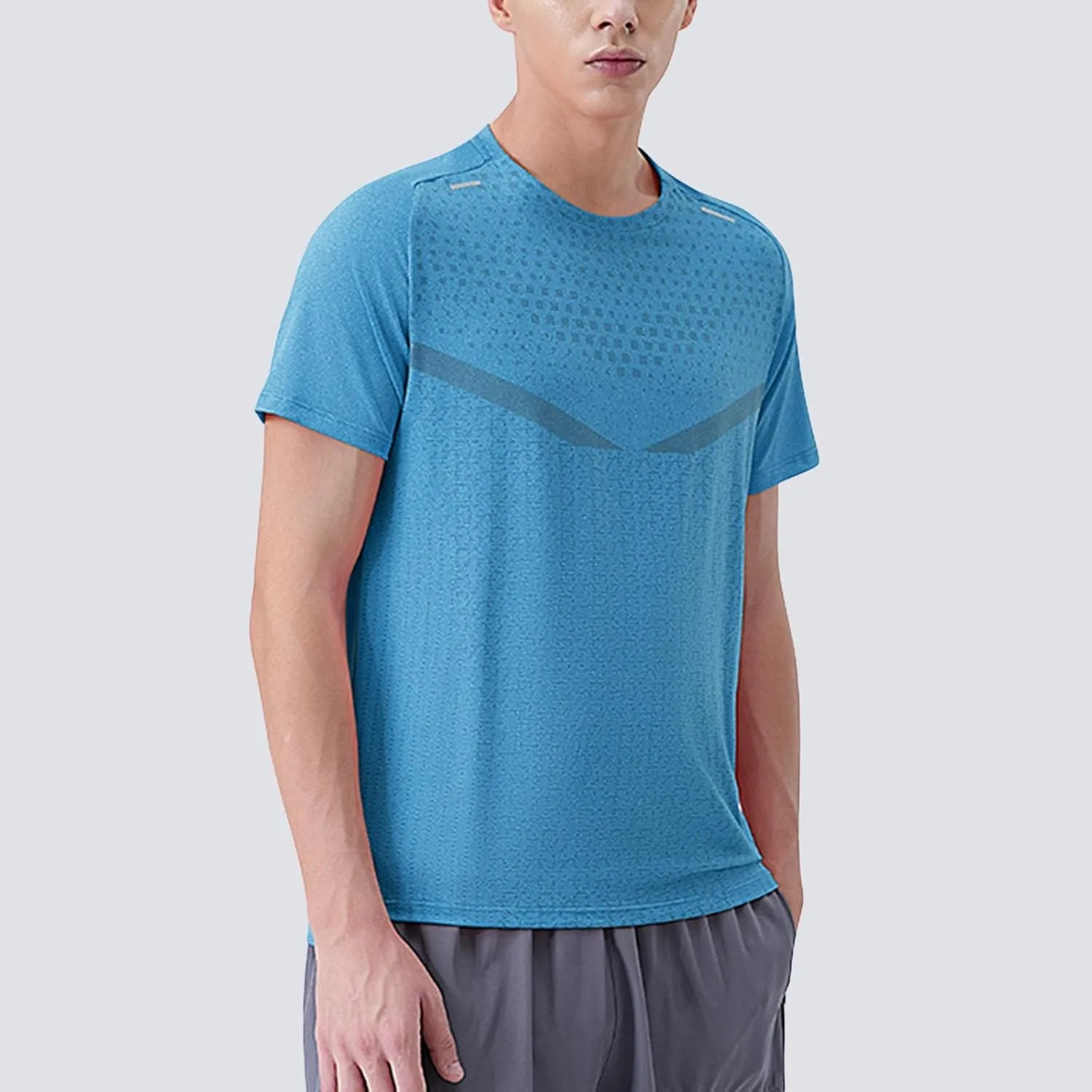 Мужская футболка для тренировок Quick Drying, дышащая, эластичная — фото 2