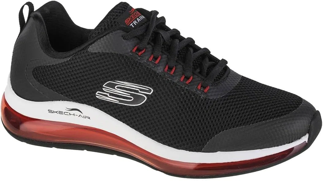 Мужские кроссовки Skechers Skech-Air Element 2.0, Black Mesh Red Synthetic Trim — фото 2