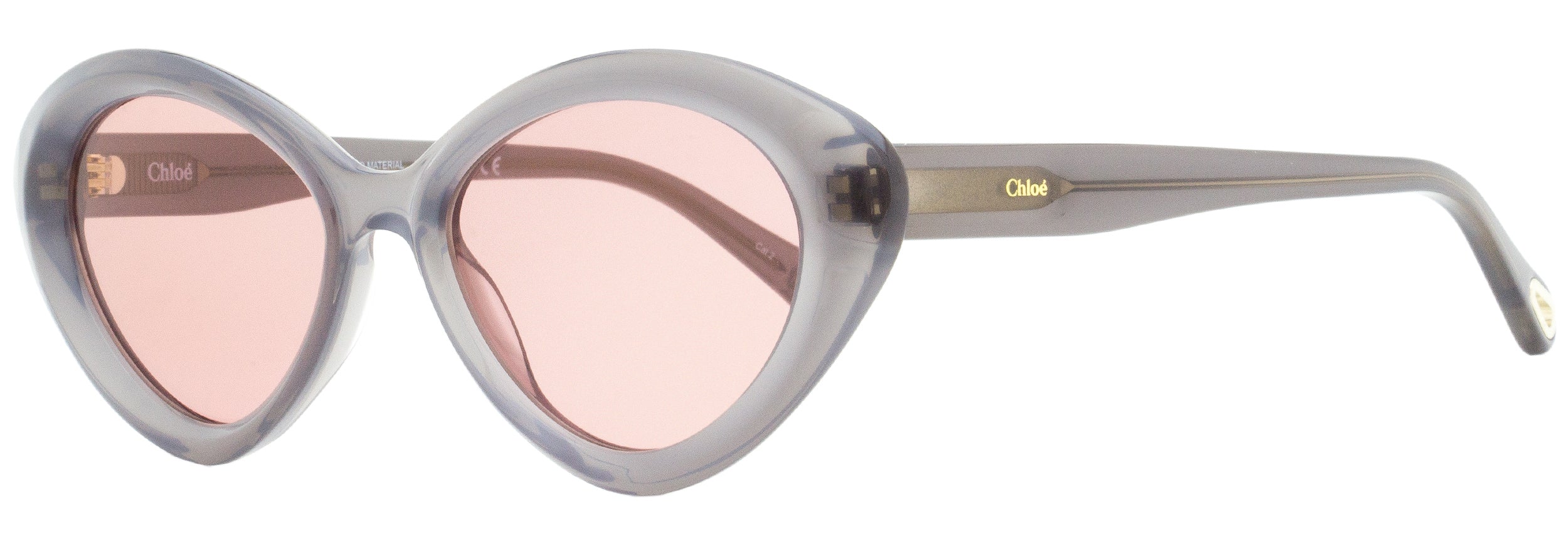 

Chloe женские солнцезащитные очки Cateye CH0050S 001 полупрозрачные серые 53 мм