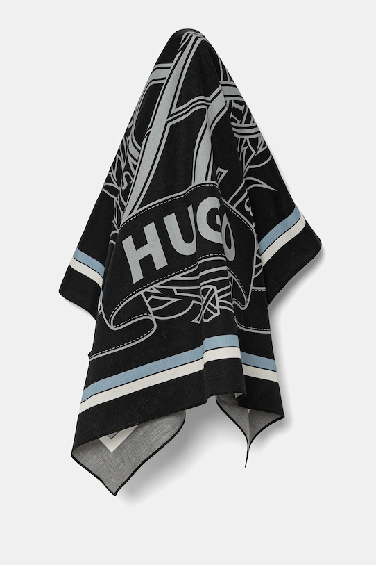 

Хлопковый платок Hugo, черный