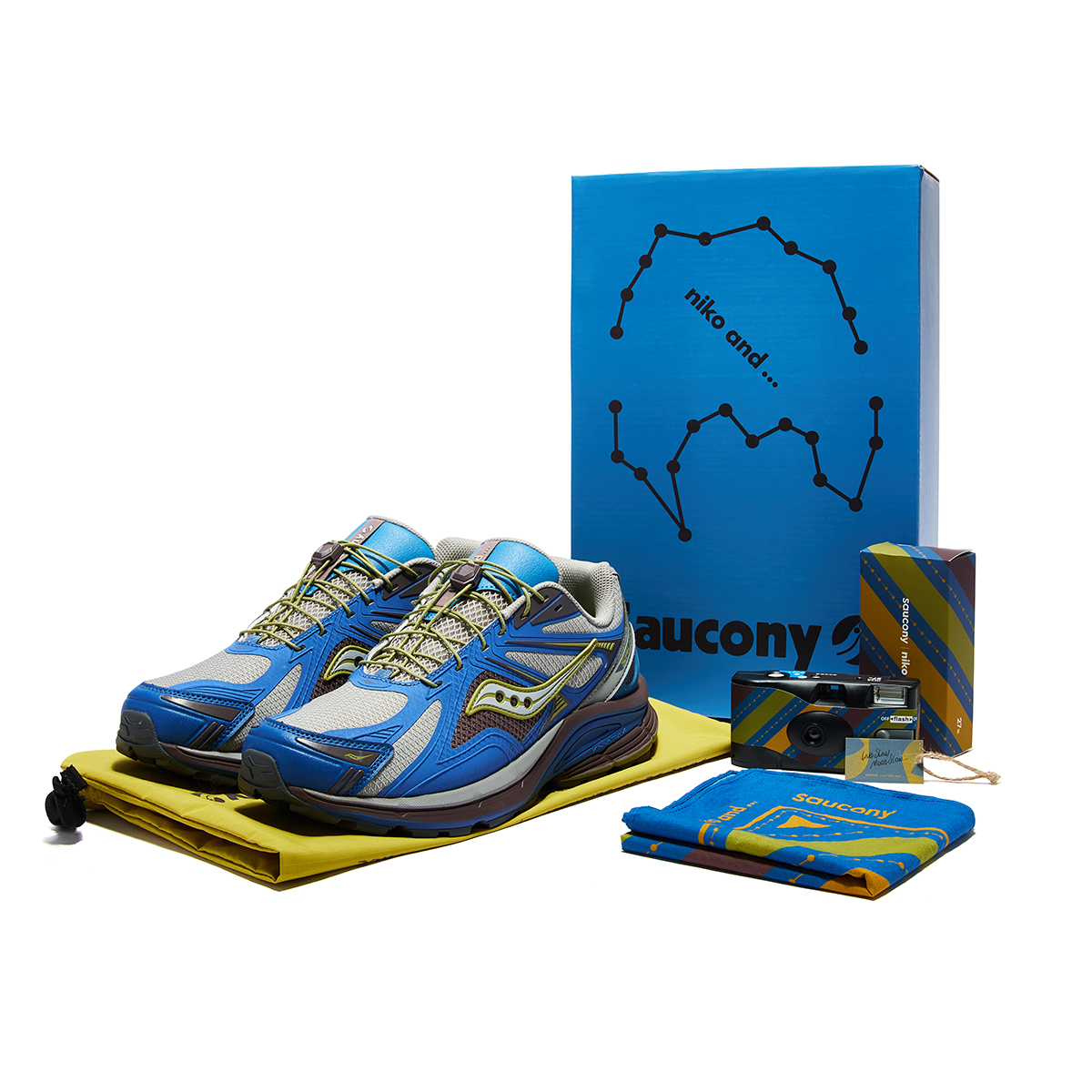 

Saucony Кроссовки Niko And ... x Kinvara 4 Anti Slip Wear Resistant Low Top Casual City Commute Unisex серо-голубые