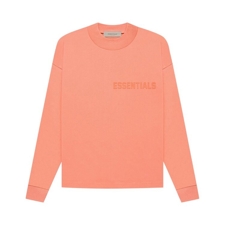Футболка Fear Of God Essentials Fear of God Essentials Long-Sleeve 'Coral', оранжевый — фото 2