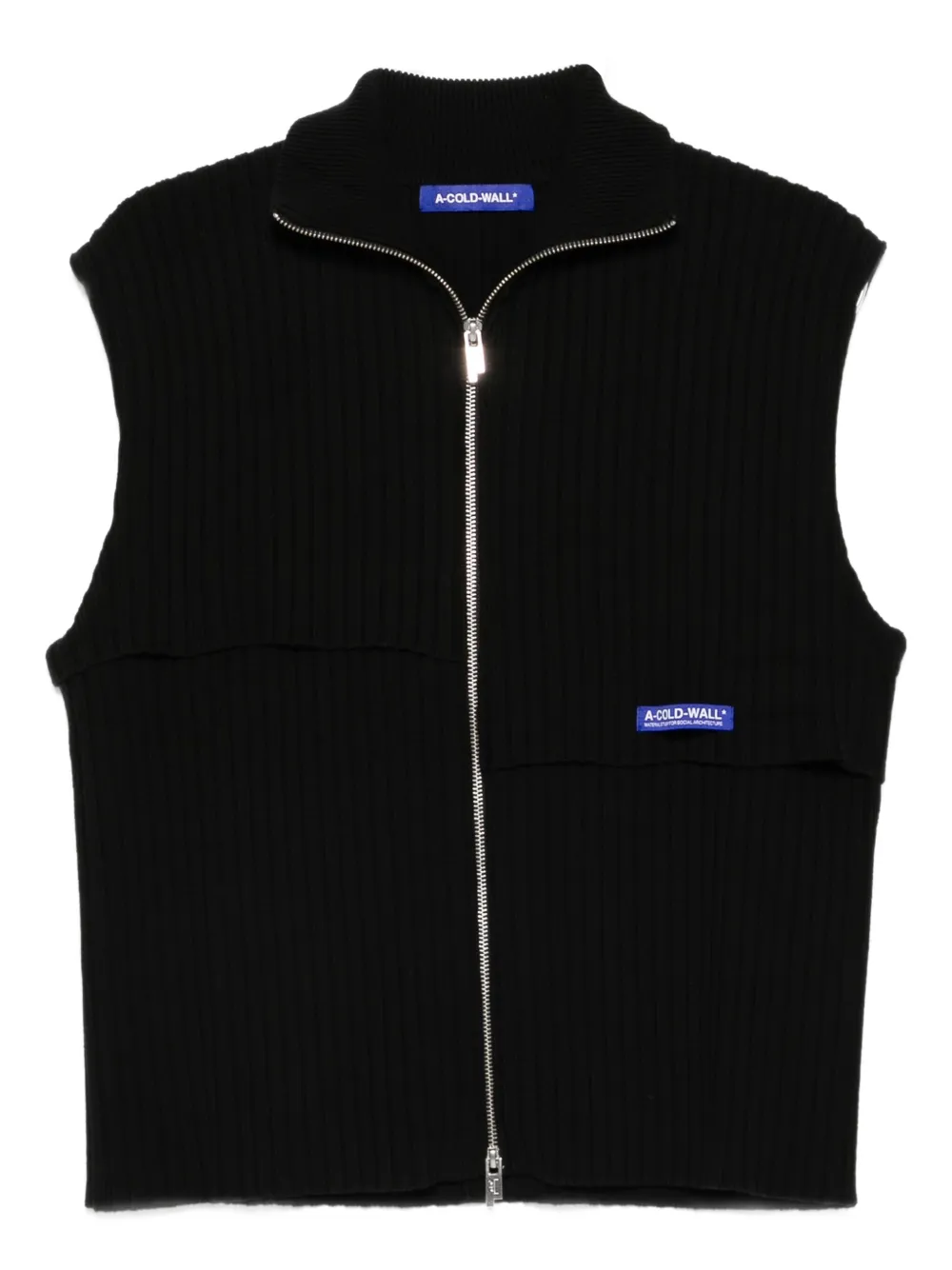 

Жилет в рубчик на молнии A-COLD-WALL*, черный