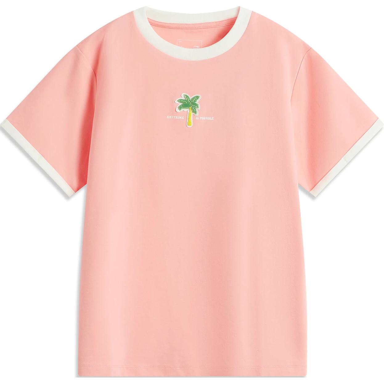 

Футболка LiNing Sports Life Collection для женщин, розовый цвет камелия