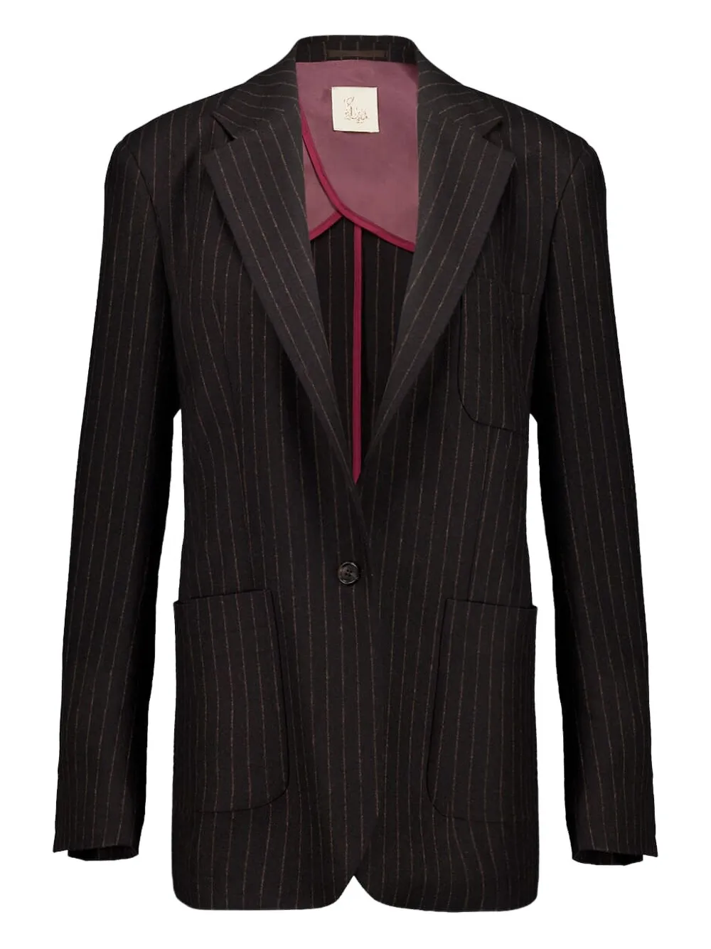 

Пиджак строгого кроя в тонкую полоску PAULA, черный