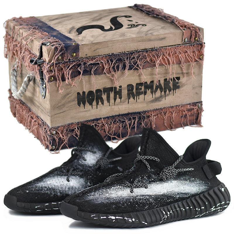 

Adidas Originals Yeezy Boost 350 V2 низкие повседневные кроссовки унисекс черно-белые - черная дыра галактический спрей-подарочная коробка 2, цвет Black Hole Galaxy Spray-Gift Box 2