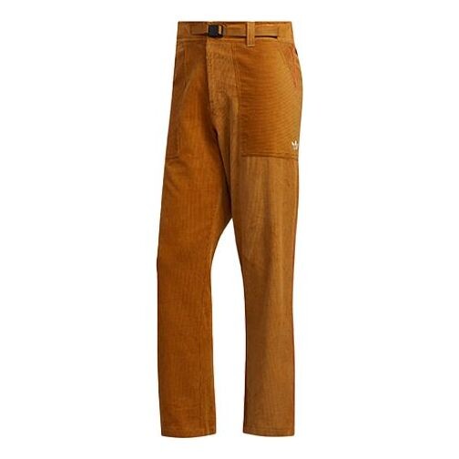 

Брюки men's originals corduroy loose sports straight brown casual pants/trousers Adidas, коричневый