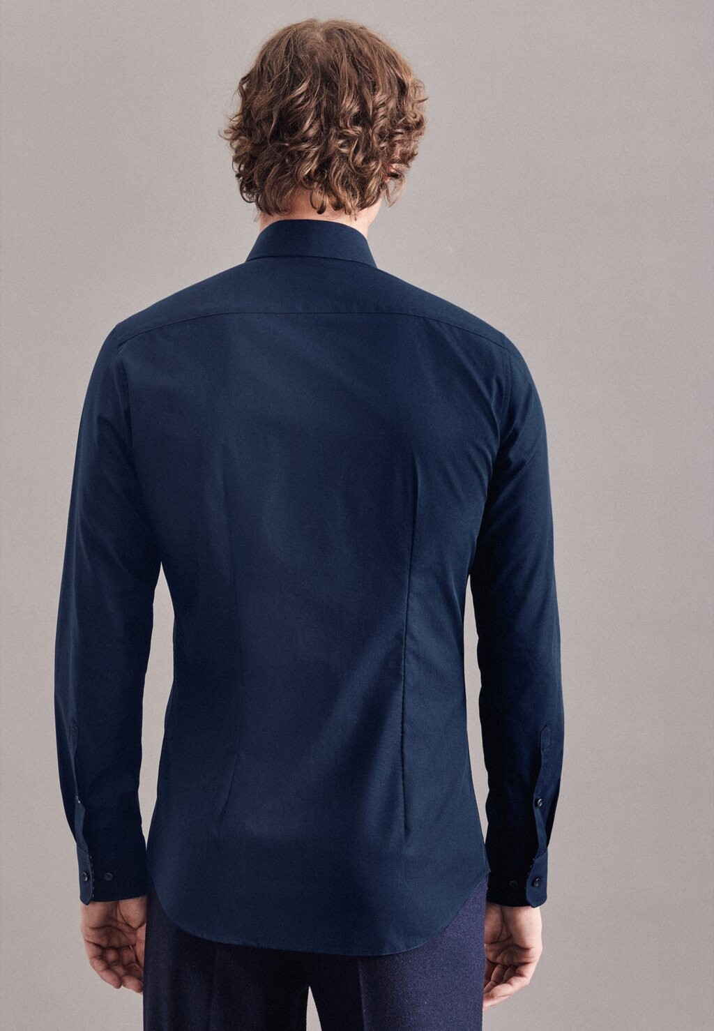 Классическая рубашка Kent X-Slim Fit Contrast Seidensticker, цвет navy — фото 4