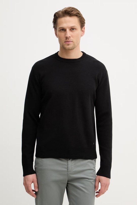 

Хлопковый свитер Sisley, черный