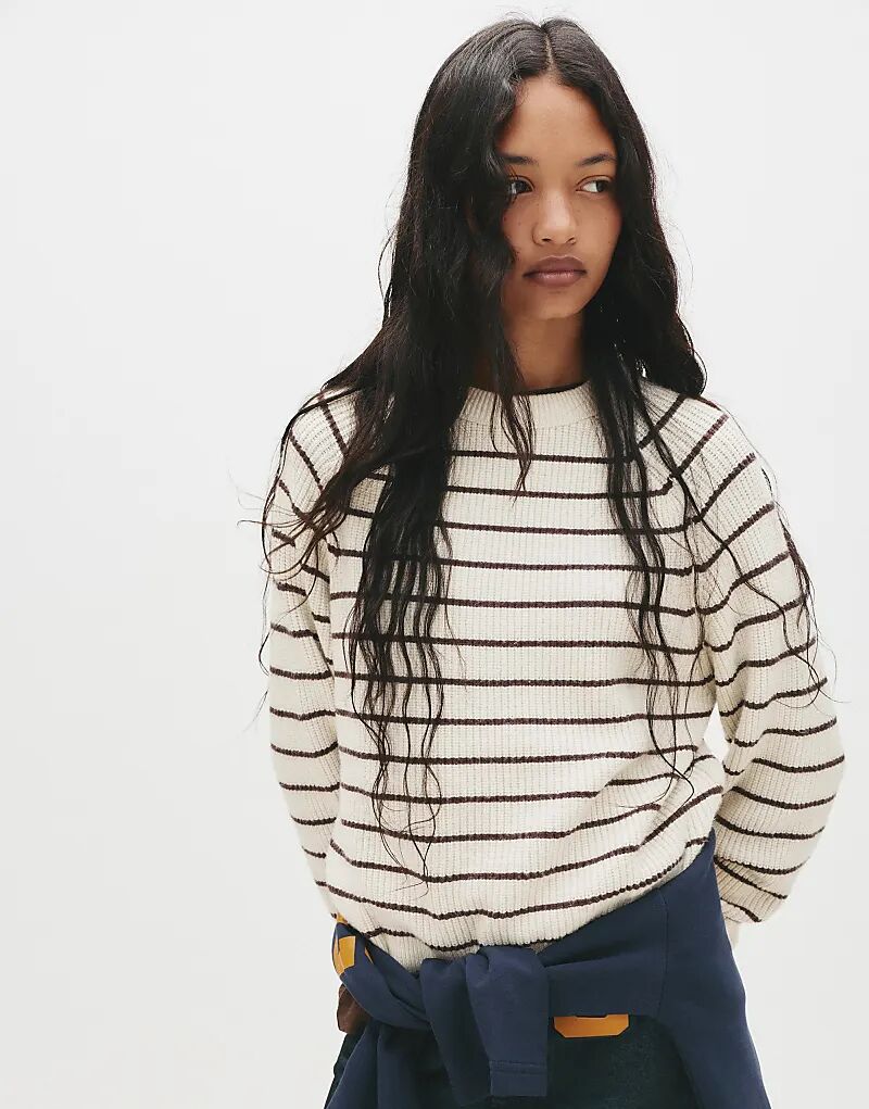 

Свитер изнаночной вязки Pull&Bear бежевого цвета