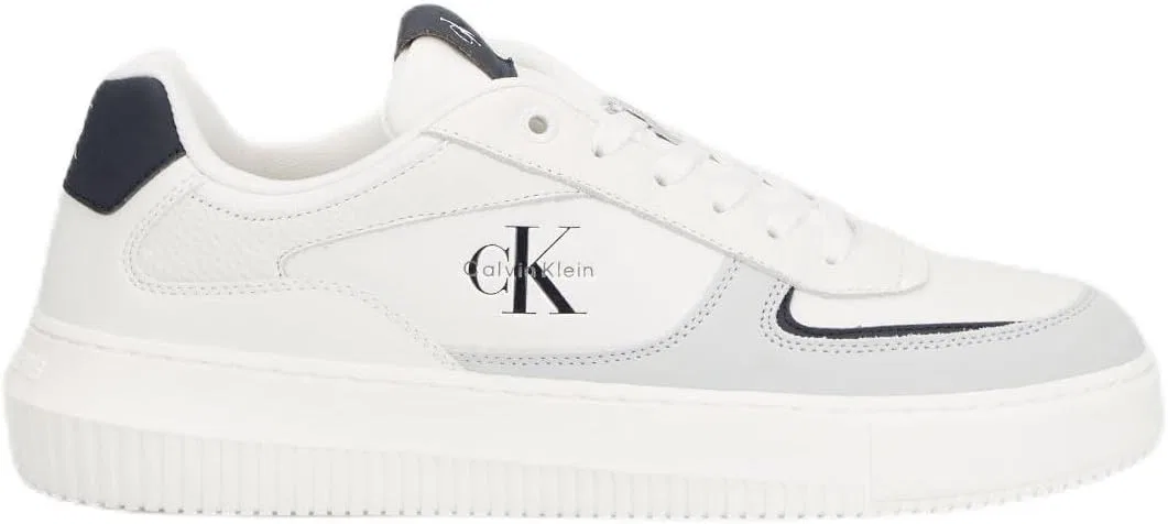 Мужские низкие кроссовки Calvin Klein Chunky Cupsole LTH Nu Ym0ym01426, White Bright White Navy Grey