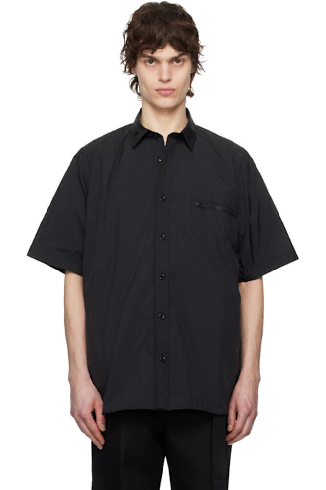 

Черная рубашка из рипстопа sacai