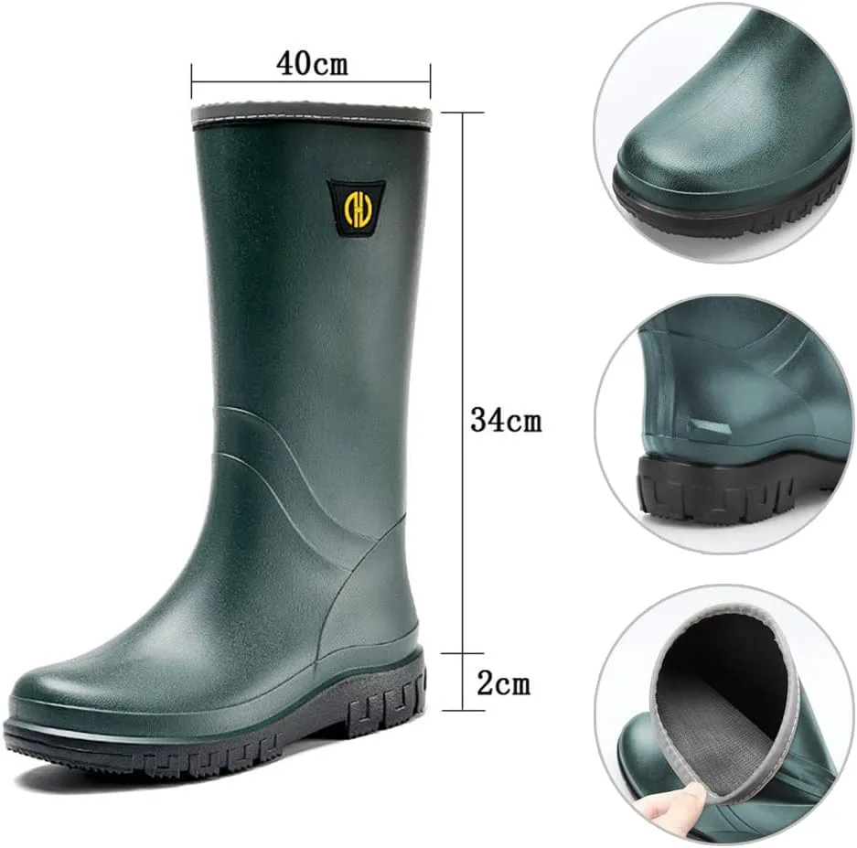 

Водонепроницаемые садовые резиновые сапоги Rojeam для мужчин, зеленый
