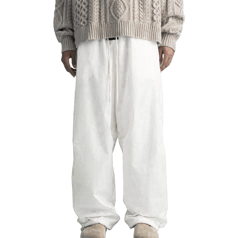 Брюки прямого кроя с завязками Fear Of God Essentials, цвет Cloud Dancer — фото 3