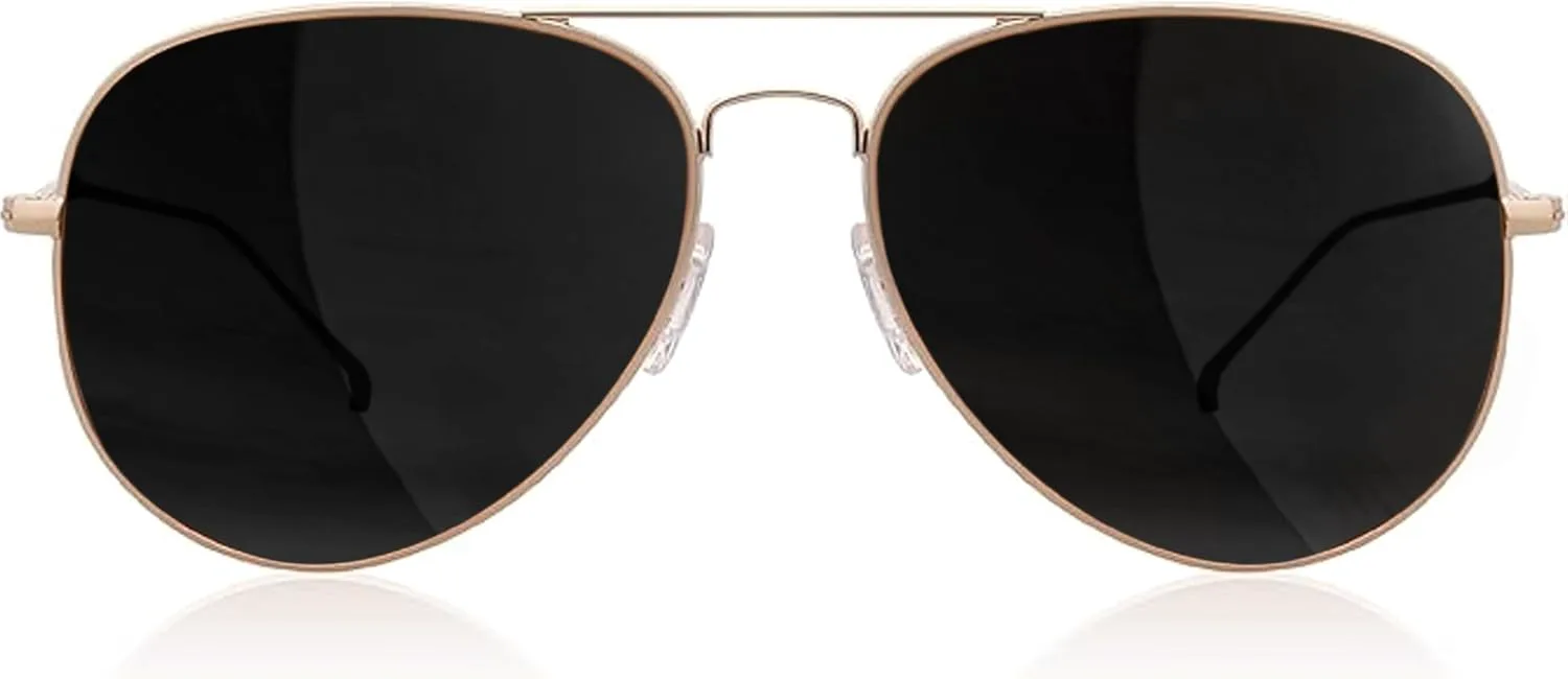 

Солнцезащитные очки-авиаторы GrinderPUNCH с поляризацией, классические, модные, легкие, для мужчин, с защитой от УФ-излучения, Metal Rose Gold Frame/Black Lens