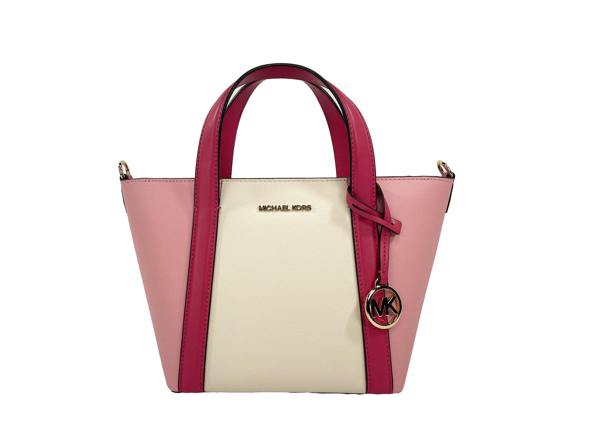 

Сумка-кошелек Pratt Small Crossbody, розовая электрик Michael Kors