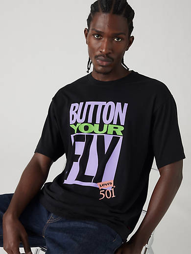 

Футболка с графическим принтом Vintage Fit Levi's, цвет 501 Day Button Your - Black